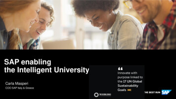 SAP Enabling The Intelligent University