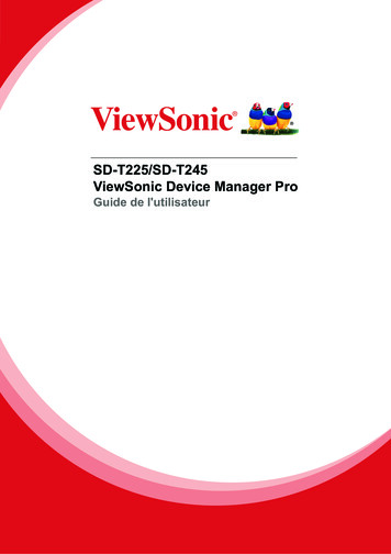 SD-T225/SD-T245 ViewSonic Device Manager Pro