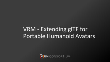 VRM - Extending GlTF For Portable Humanoid Avatars