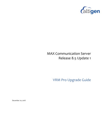 VRM Pro Upgrade Guide - Altigen