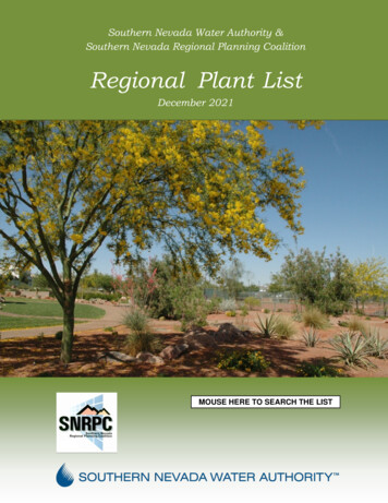 Water Smart Plant List - SNWA