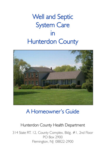 Well And Septic System Care In Hunterdon County