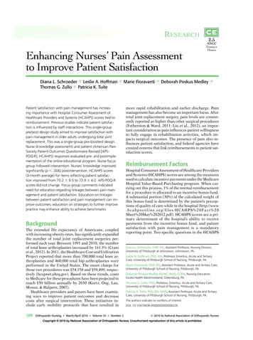 Enhancing Nurses' Pain Assessment Hours To Improve Patient Satisfaction
