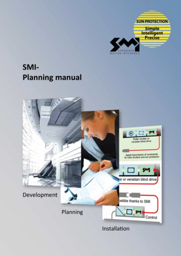 SMI- Planning Manual - Standard Motor Interface