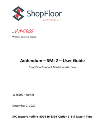 Addendum SMI 2 User Guide - Wintriss