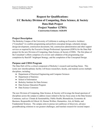 Request For Qualifications: UC Berkeley Division Of Computing, Data .