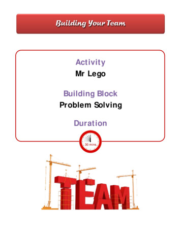 Activity Mr Lego Building Block Problem Solving Duration