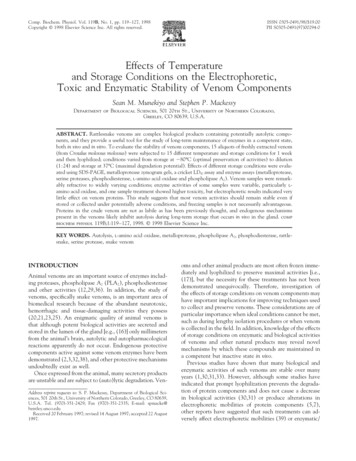 Effects Of Temperature And Storage Conditions On The Electrophoretic .