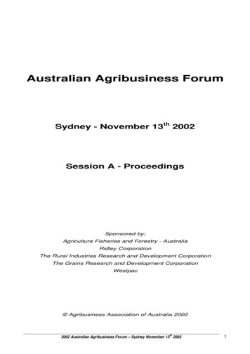 Australian Agribusiness Forum
