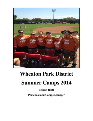 Wheaton Park District Summer Camps 2014