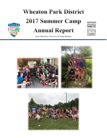 Summer Camp Annual Report - Wheaton Park District