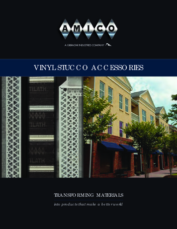 VINYL STUCCO ACCESSORIES - AMICO Products
