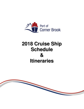 2018 Cruise Ship Schedule Itineraries - Corner Brook Port