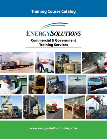 Commercial & Government Training Services - EnergySolutions