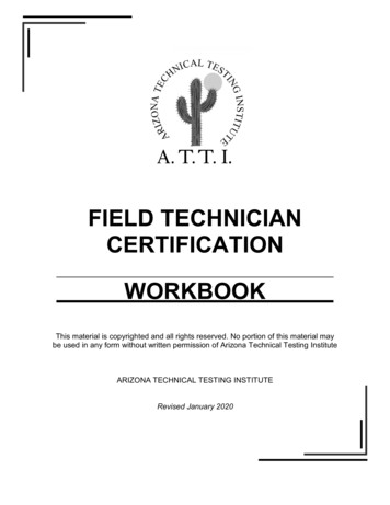 Field Technician Certification Workbook - Atti Az