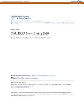 SJSU ERFA News, Spring 2019