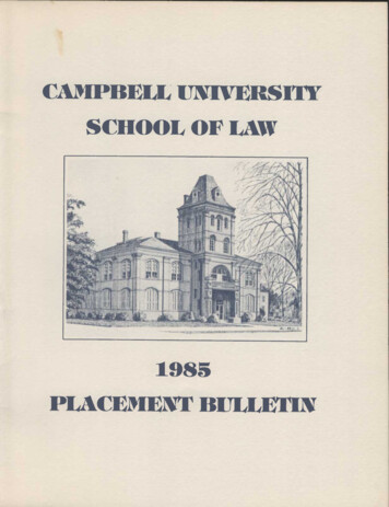 Campbell Itiviversiit School Of Law - Core