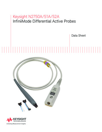 Keysight N2750A/51A/52A InfiniiMode Differential Active Probes - Farnell