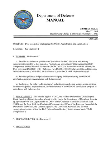 Department Of Defense MANUAL - Esd.whs.mil