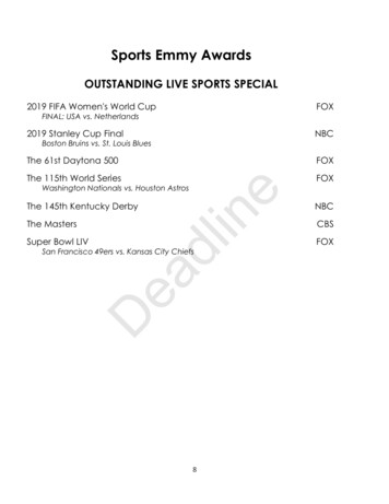 OUTSTANDING LIVE SPORTS SPECIAL - Deadline