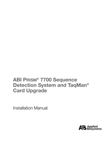ABI P 7700 Sequence Detection System And TaqMan Card Upgrade