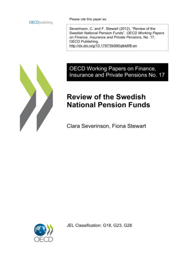 National Pension Funds Review Of The Swedish - OECD