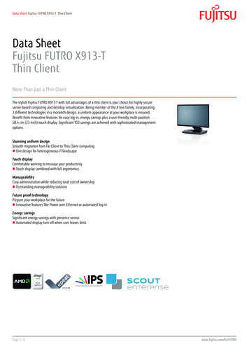 Data Sheet Fujitsu FUTRO X913-T Thin Client - CNET Content
