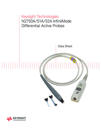 Keysight Technologies N2750A/51A/52A InfiniiMode Differential Active Probes