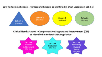 Low Performing Schools - Turnaround Schools As Identified In Utah .