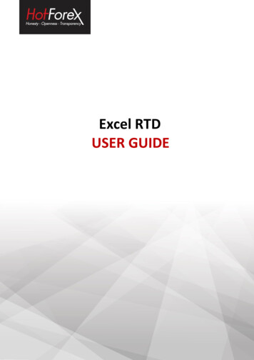 Excel RTD USER GUIDE - HotForex