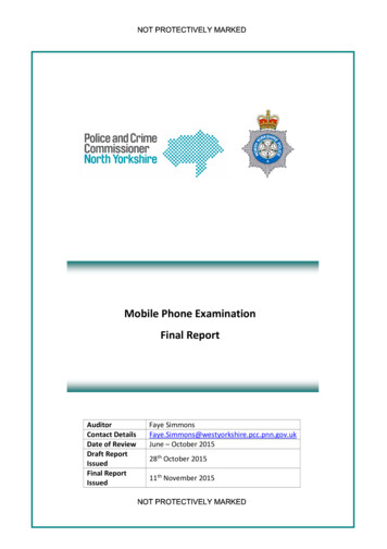 Mobile Phone Examination Final Report