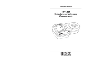HI 96801 Refractometer For Sucrose Measurements