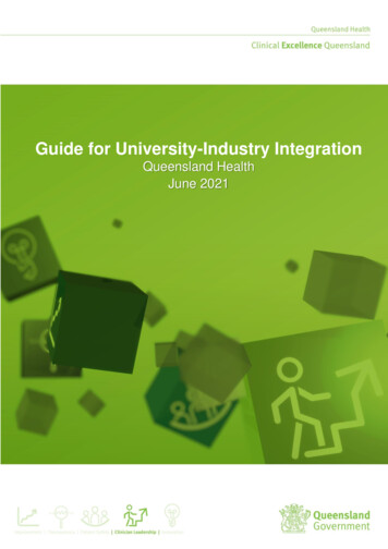 Guide For University-Industry Integration - Queensland Health
