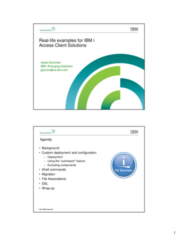 Real-life Examples For IBM I Access Client Solutions - LISUG