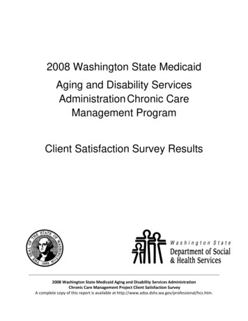 ADSA Client Satisfaction Survey Results - Wa