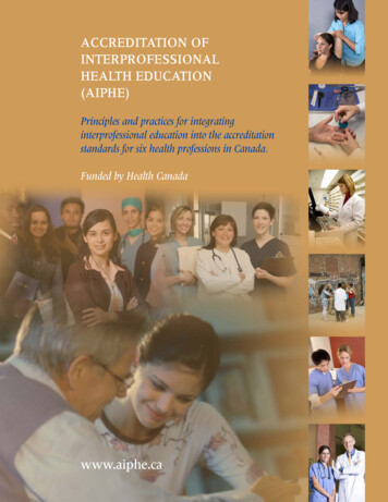 Accreditation Of Interprofessional Health Education (Aiphe) - Casn
