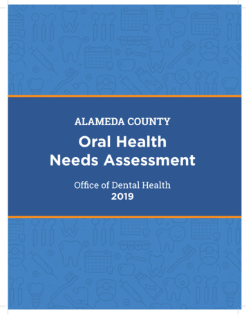 ALAMEDA COUNTY Oral Health Needs Assessment