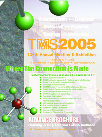 February 13-17, 2005 Moscone West Convention Center - TMS