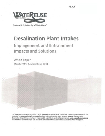 Desalination Plant Intakes - US EPA