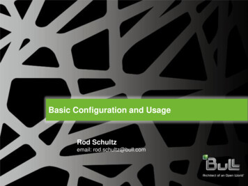 Basic Configuration And Usage - SchedMD