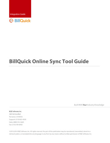 BillQuick Online Sync Tool Guide 2014
