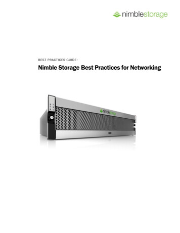 BEST PRACTICES GUIDE: Nimble Storage Best Practices For Networking - HPE