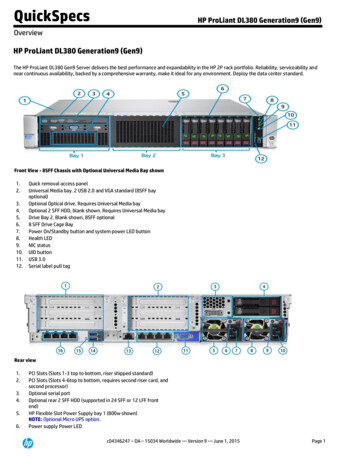 HP ProLiant DL380 Generation9 (Gen9) - LWT