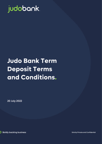 Judo Bank Term Deposit Terms And Conditions