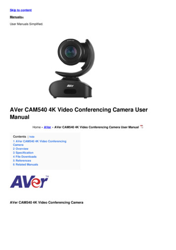 AVer CAM540 4K Video Conferencing Camera User Manual - Manuals 