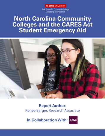 North Carolina Community Colleges And The CARES Act Student Emergency Aid