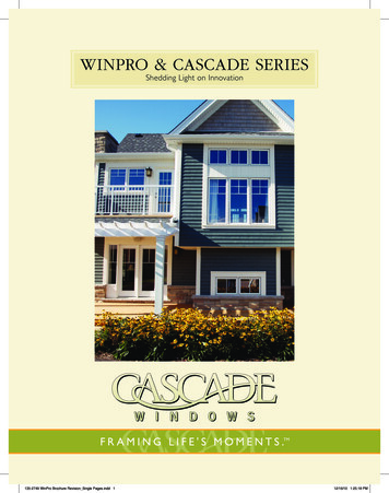 WinPro & CasCade Series - Windows & Doors Installation
