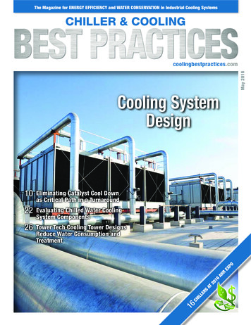 May 2016 Cooling System Design - Chiller & Cooling Best Practices