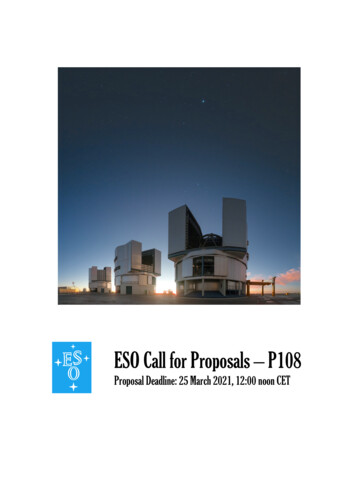 ESO Call For Proposals Ð P108