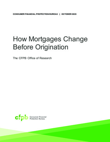 How Mortgages Change Before Origination - Consumer Financial Protection .